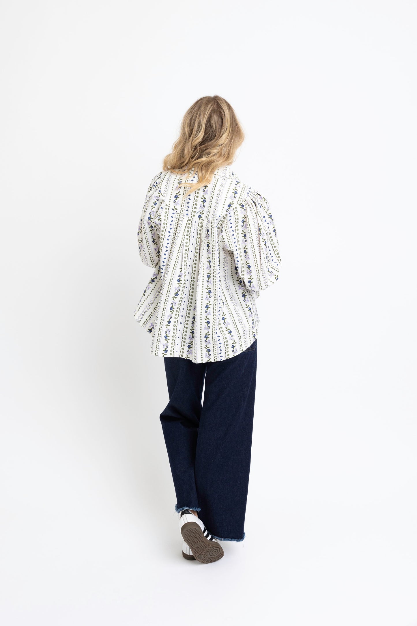 French Floral Button Up Top
