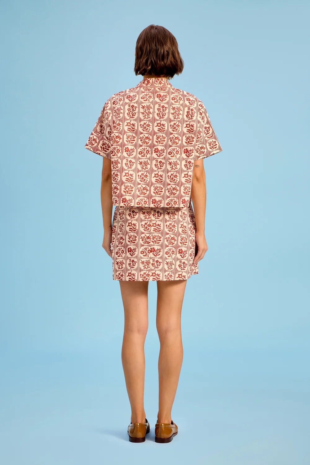 Club Shirt in Brick Bloom