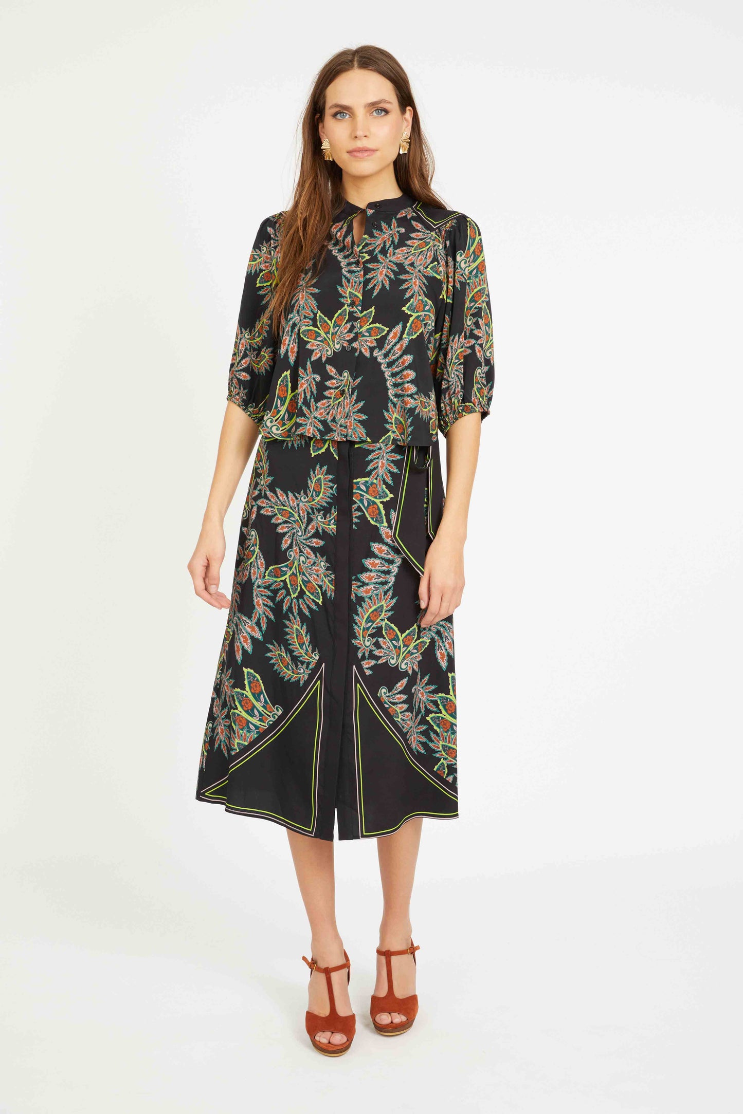 Juliette Top in Paisley Forest