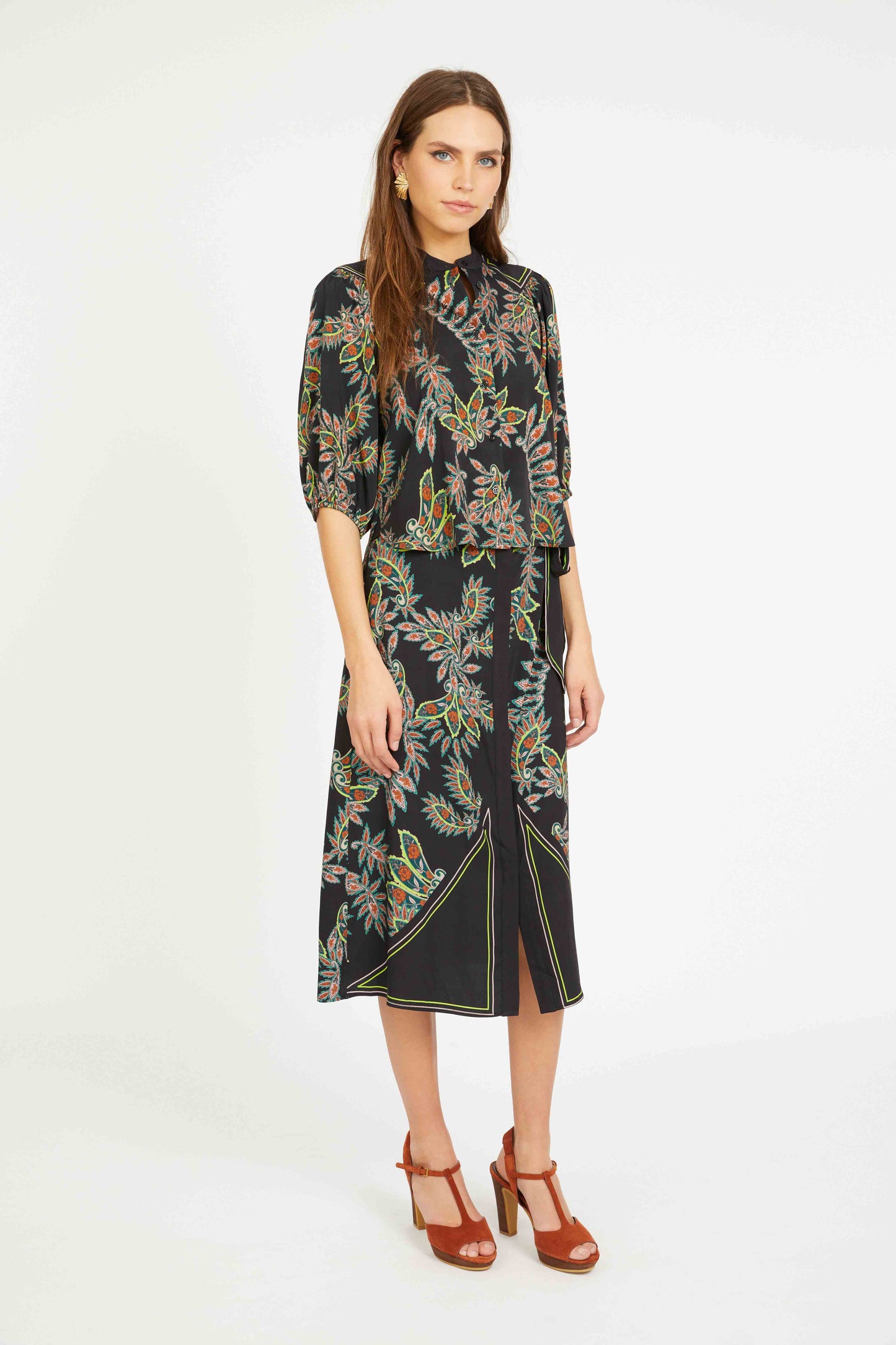 Juliette Top in Paisley Forest