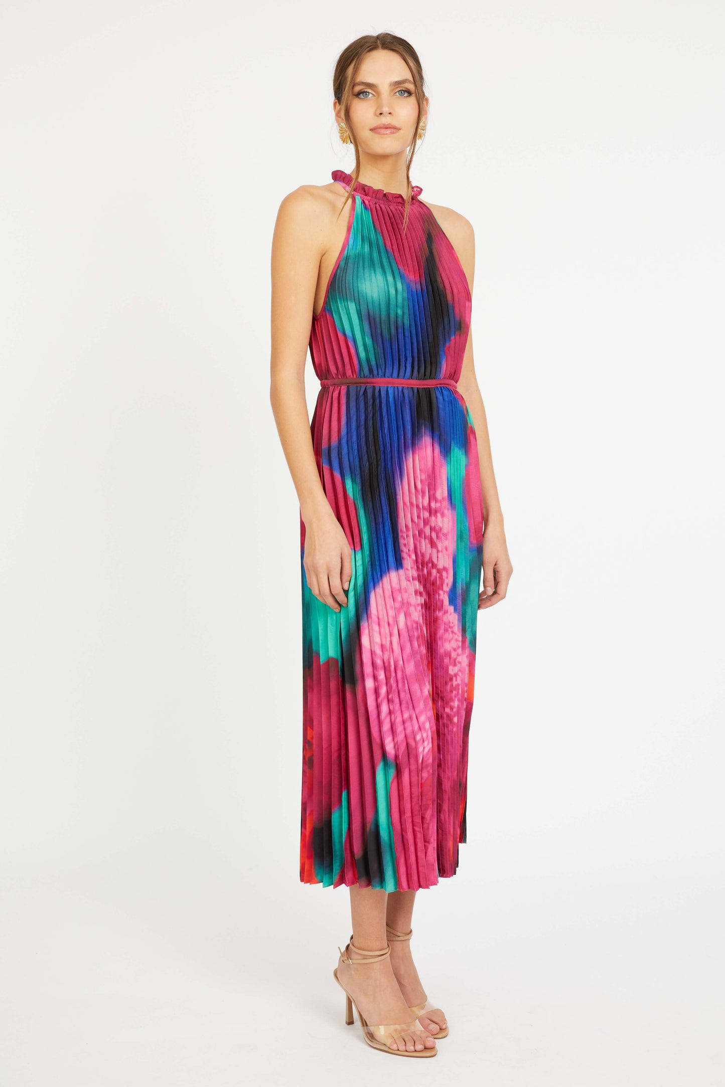 Jayce Dress in Blur Iris Bloom