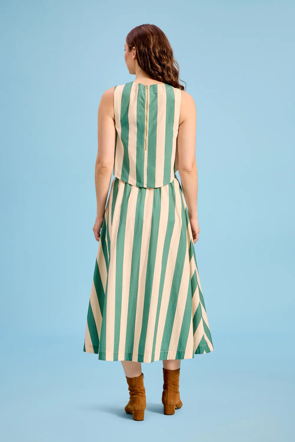 Crop Top in Stone Stripe