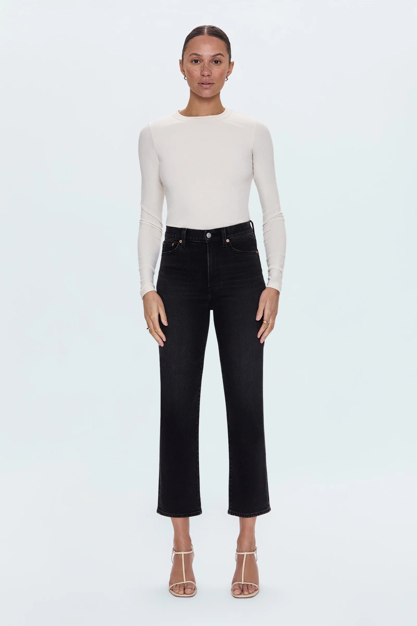Charlie High Rise Classic Straight in Dark Midnight