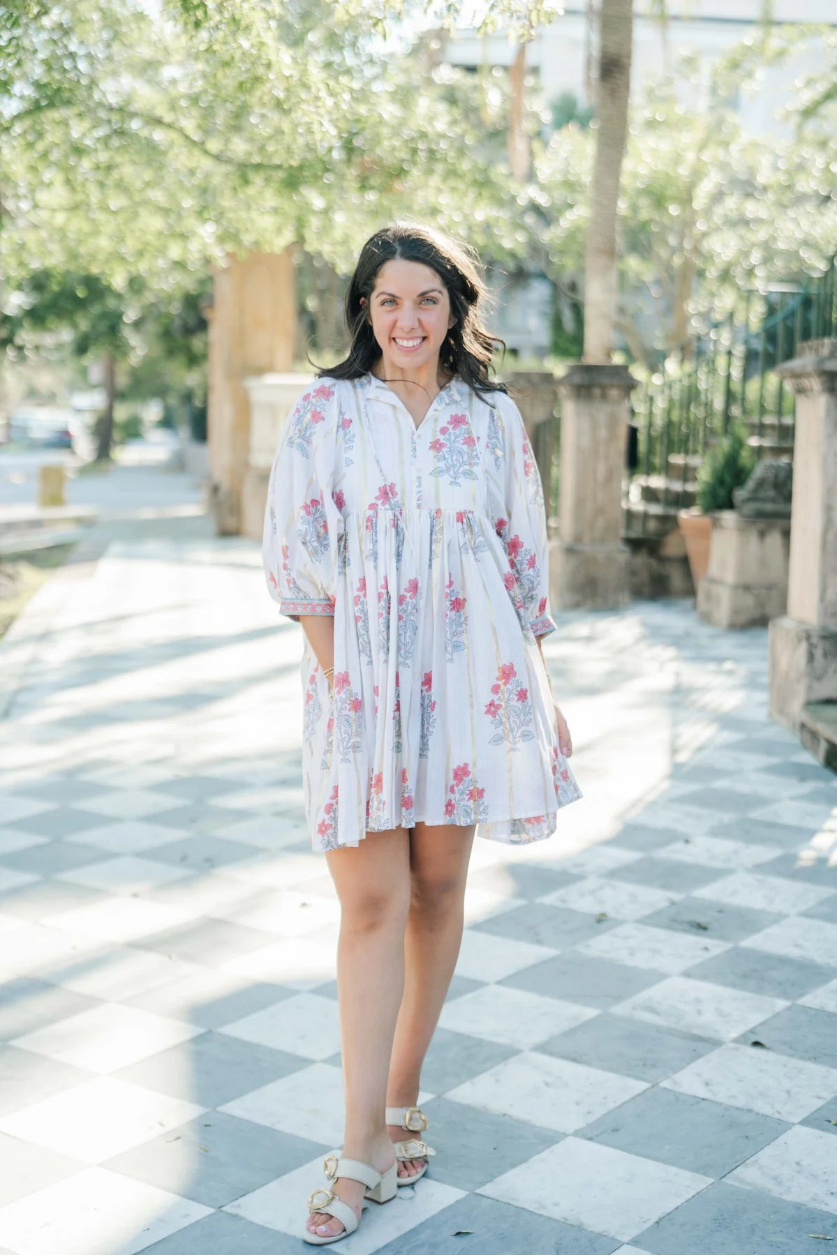 Clover Mini Dress in Hibiscus
