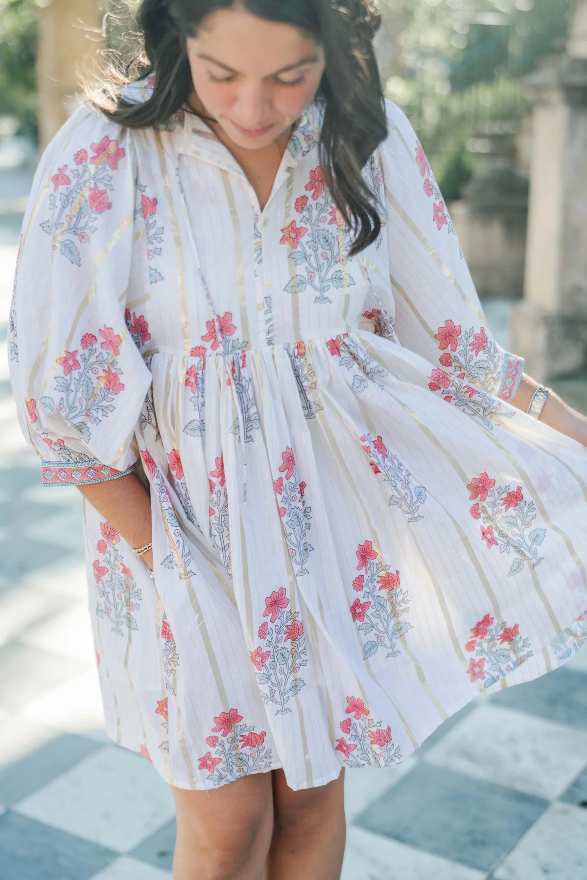 Clover Mini Dress in Hibiscus