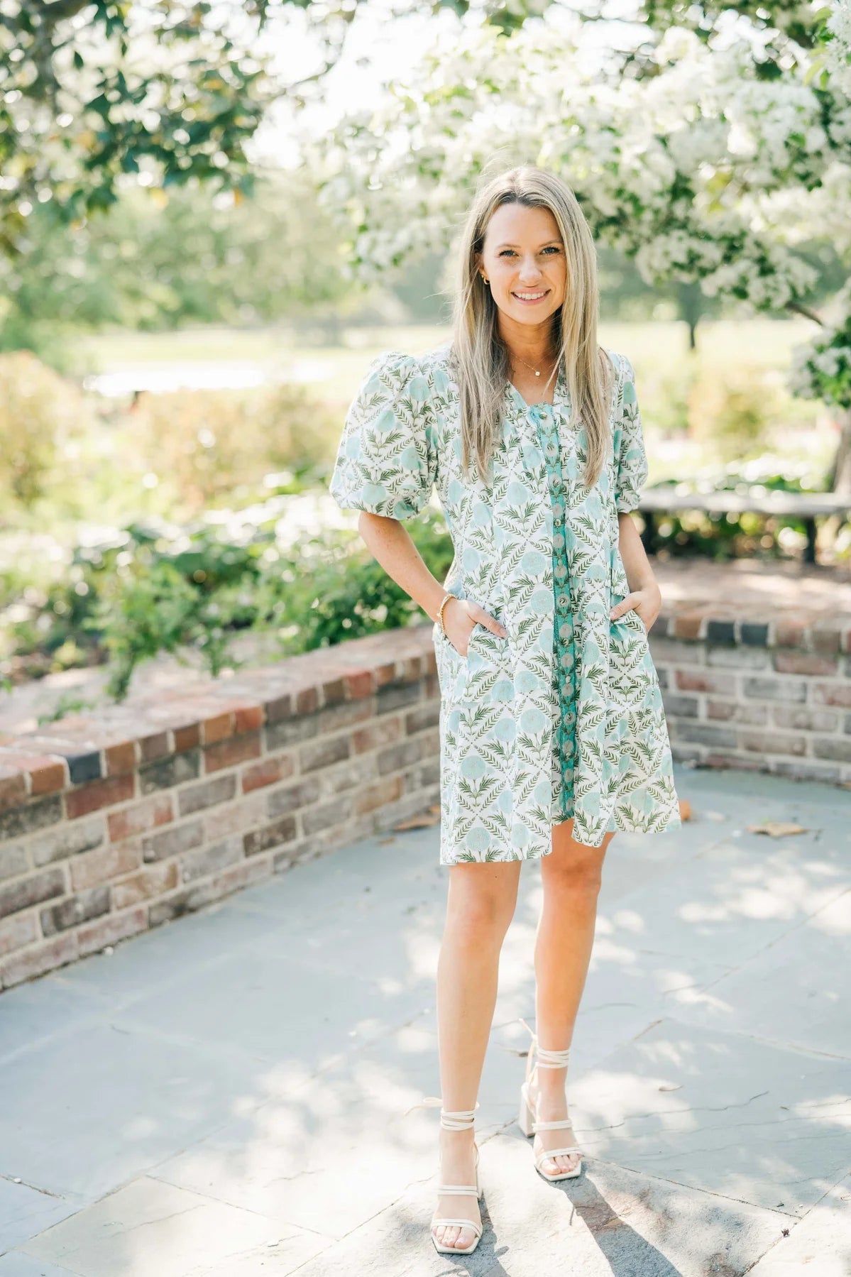 Camille Dress in Garden Lattice