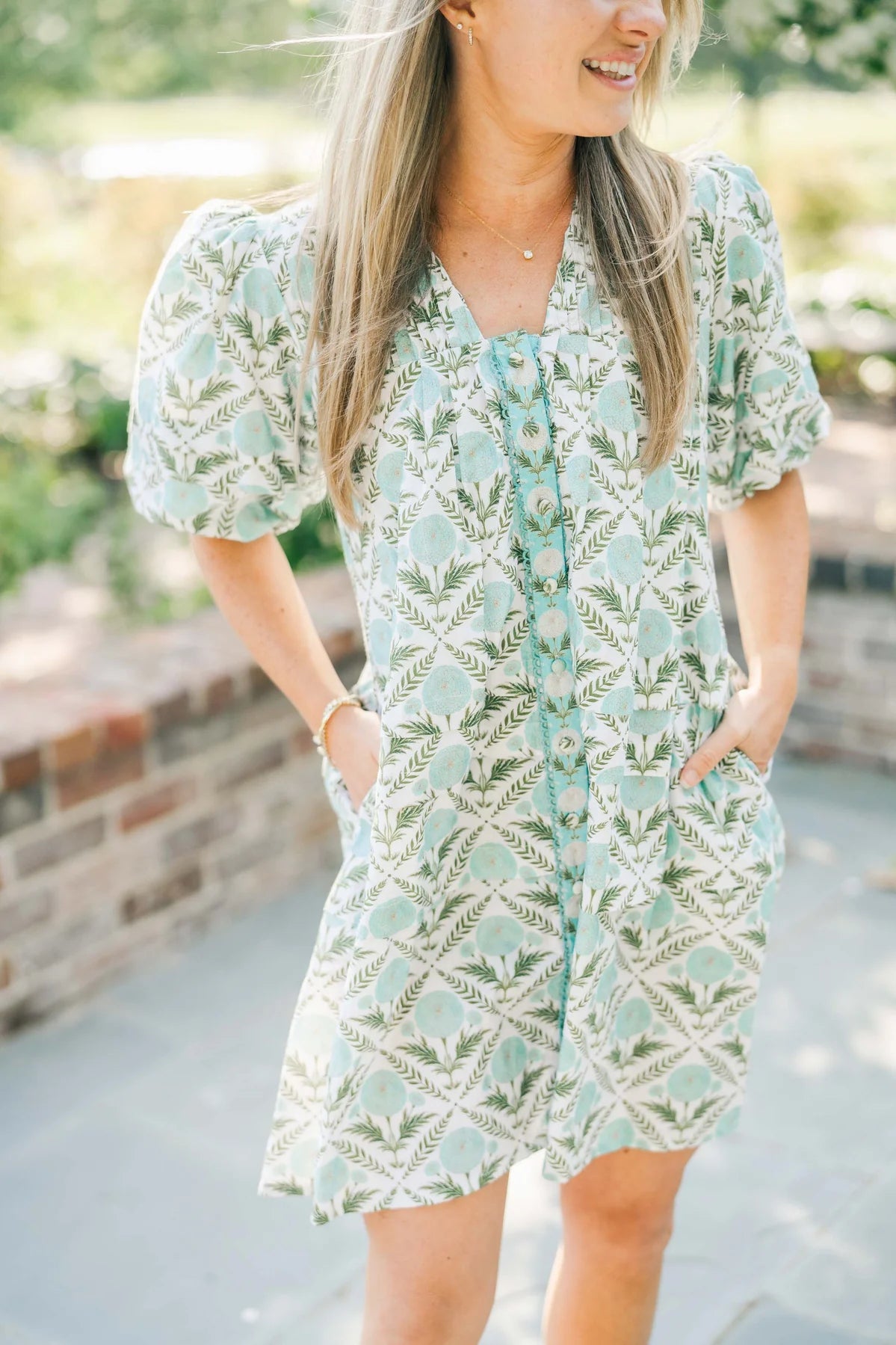 Camille Dress in Garden Lattice