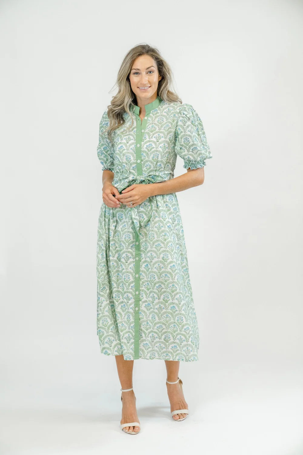 Kiawah Midi Dress in Mint Julep