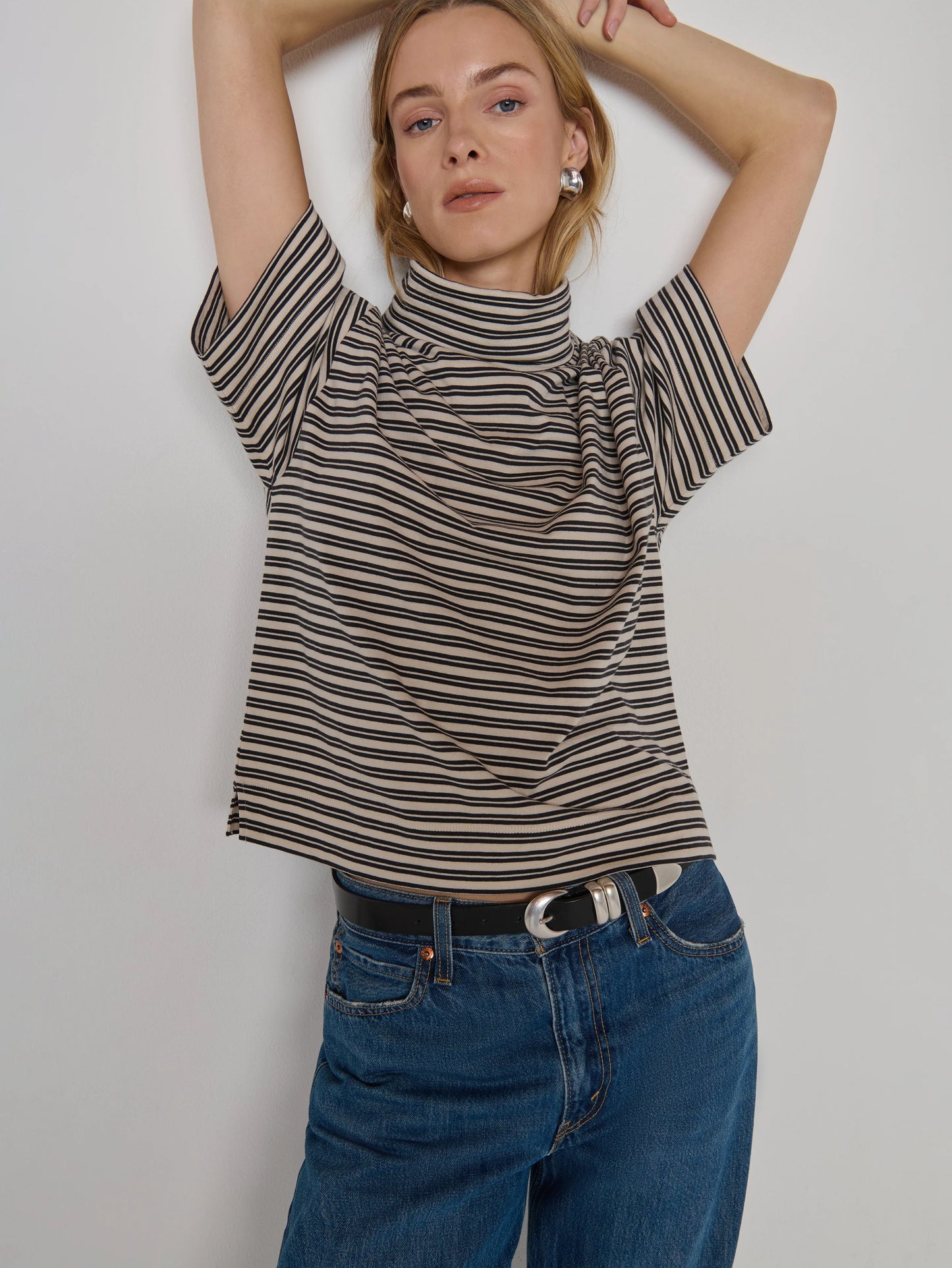 Fable Turtleneck in Vintage Yarn Dye Stripe