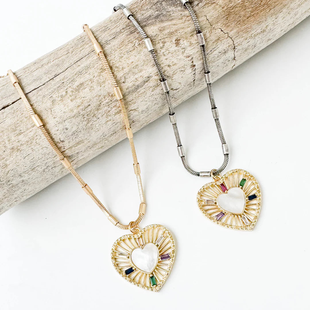 Rainbow Wheel Heart on Spoke Chain