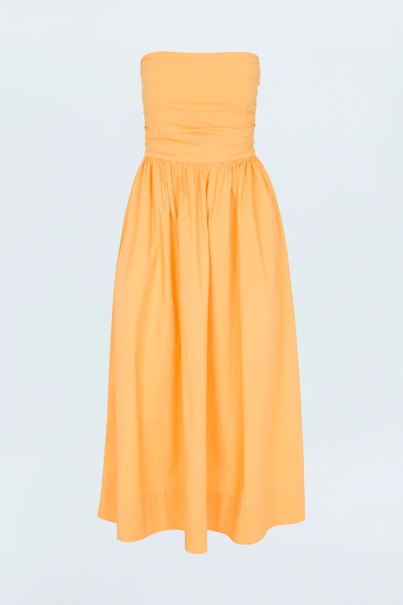 Florence Strappy Back Dress in Papaya