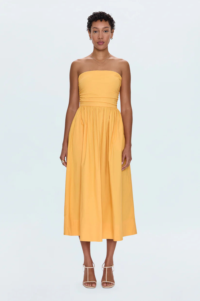 Florence Strappy Back Dress in Papaya