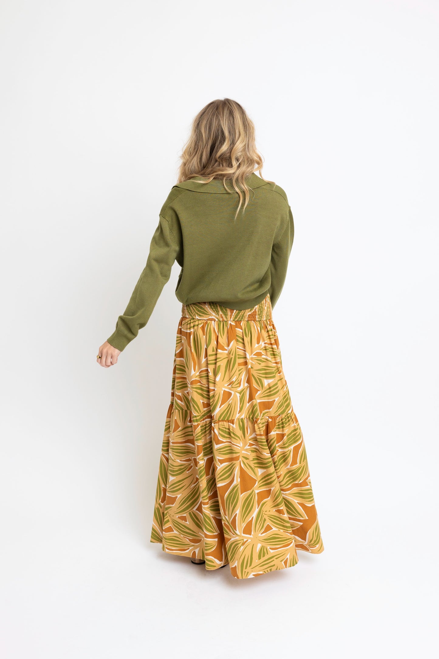 Desert Palm Smock Tier Skirt