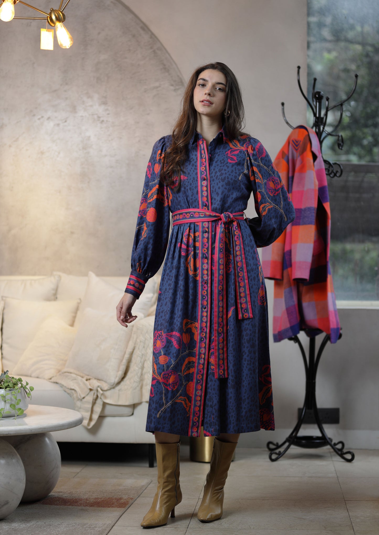 Melody Dress in Navy