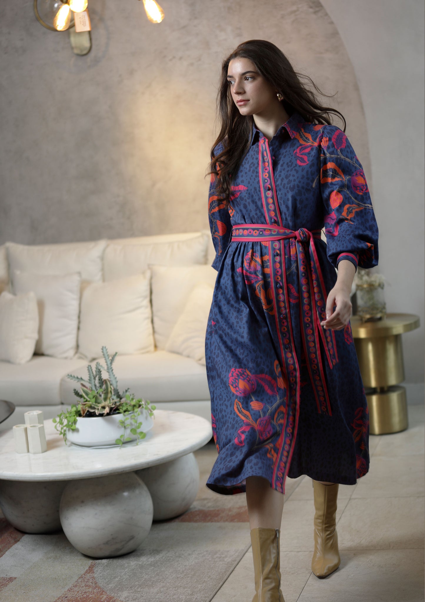 Melody Dress in Navy