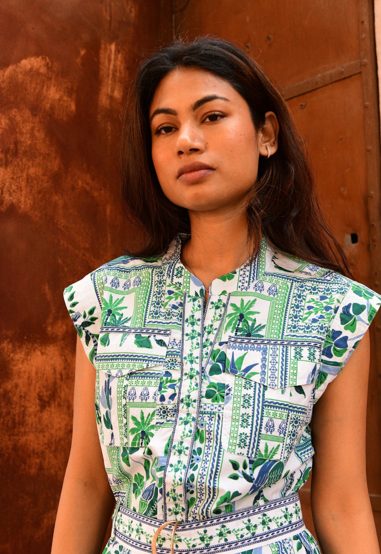 Tropic Safari Dress in Green