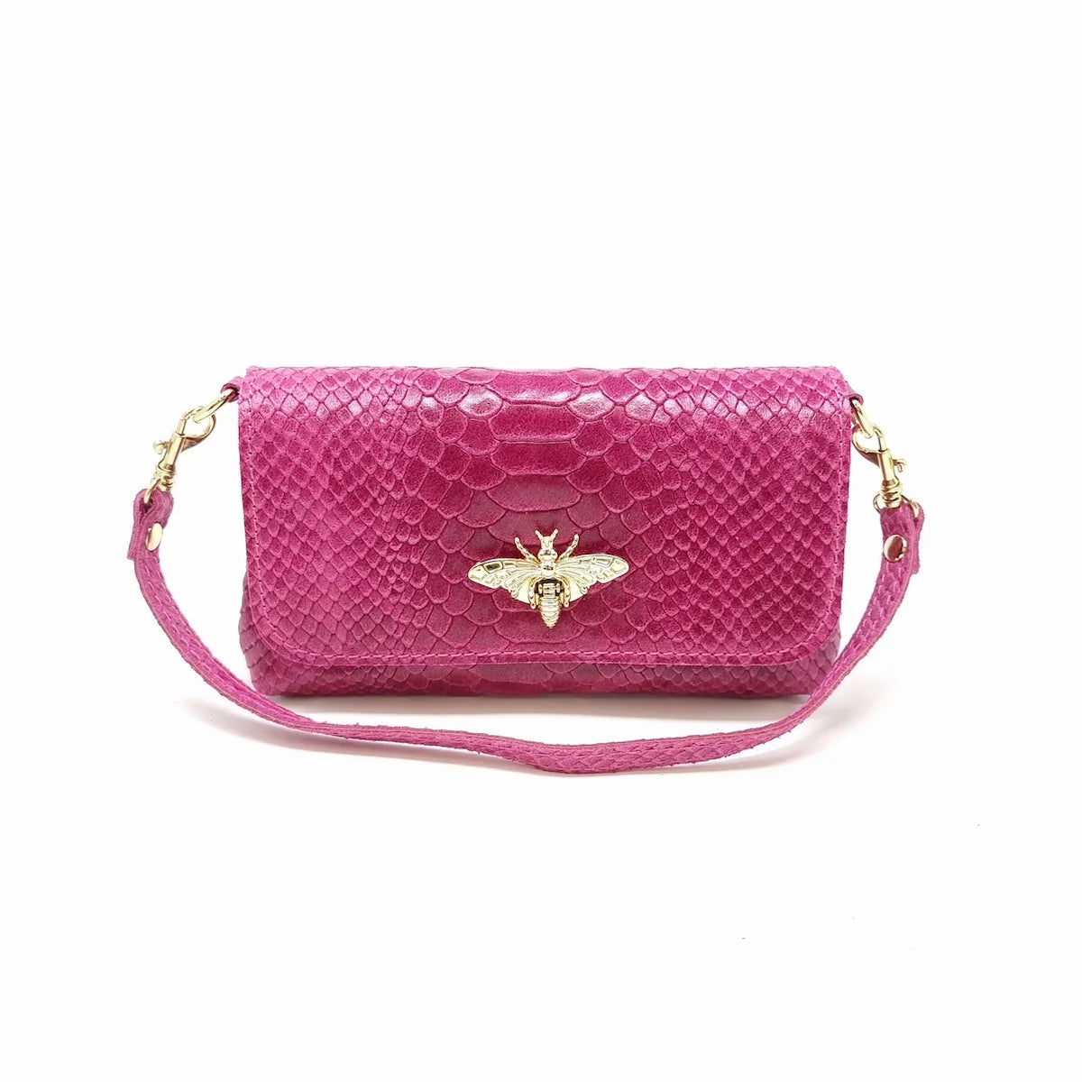 Butterfly Embossed Leather Crossbody