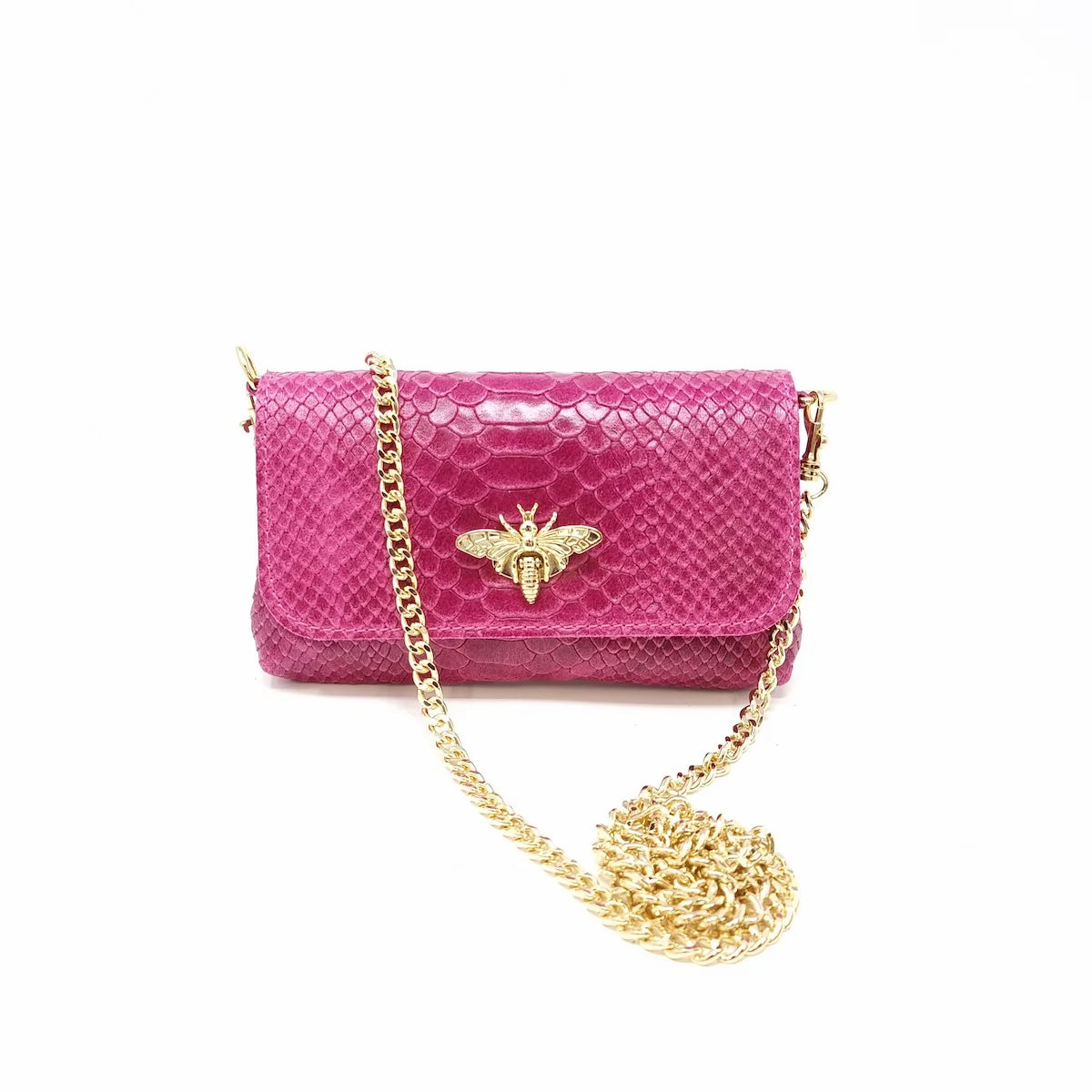 Butterfly Embossed Leather Crossbody