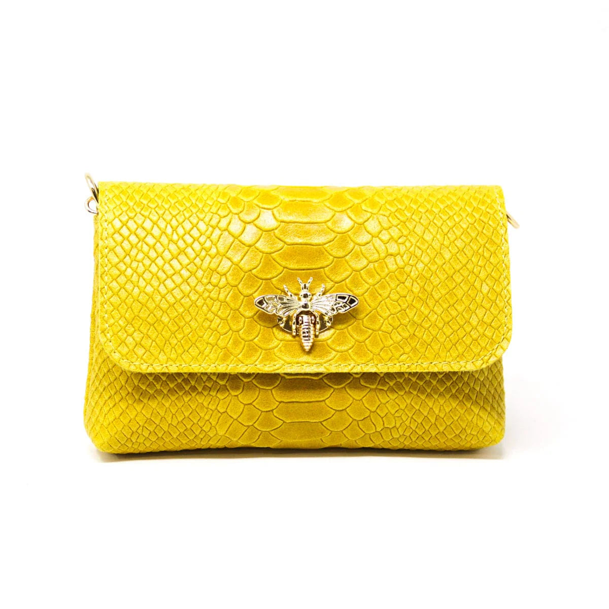 Butterfly Embossed Leather Crossbody
