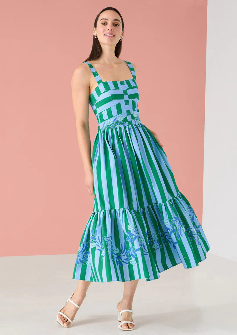 Gianna Dress in Parasol Stripe