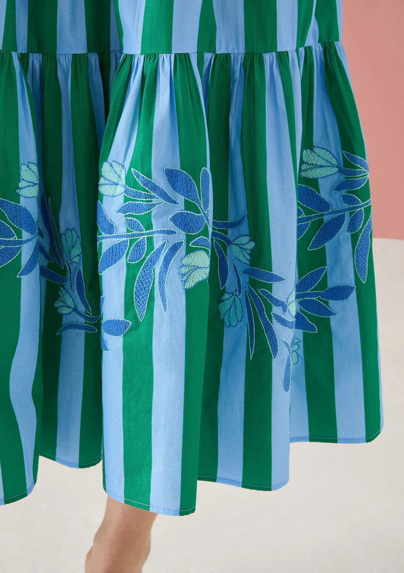 Gianna Dress in Parasol Stripe