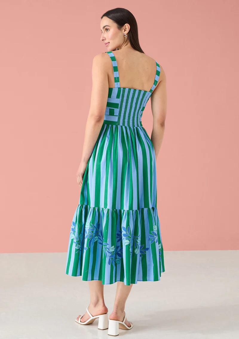Gianna Dress in Parasol Stripe