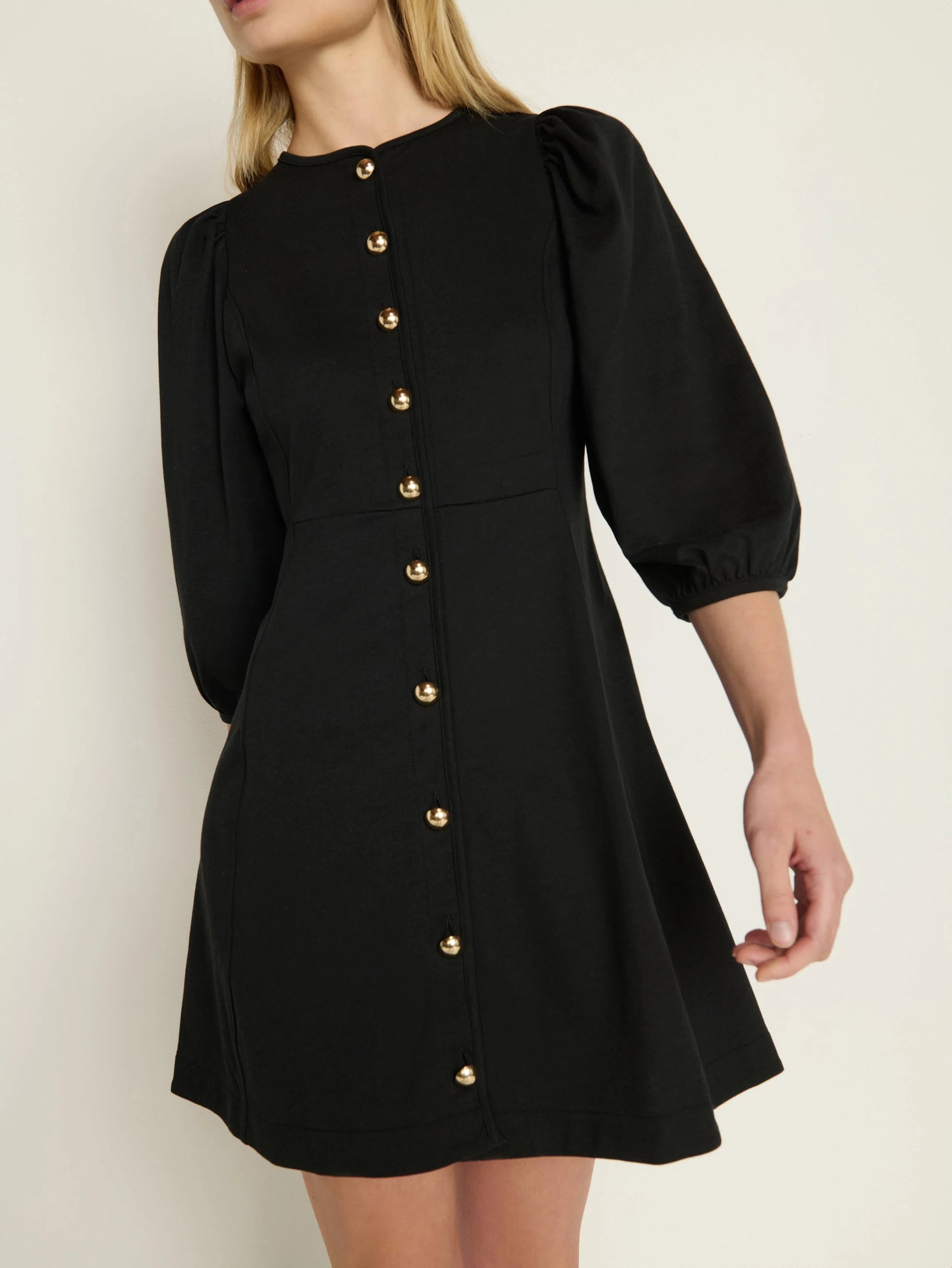 Gilda Mini Dress in Jet Black