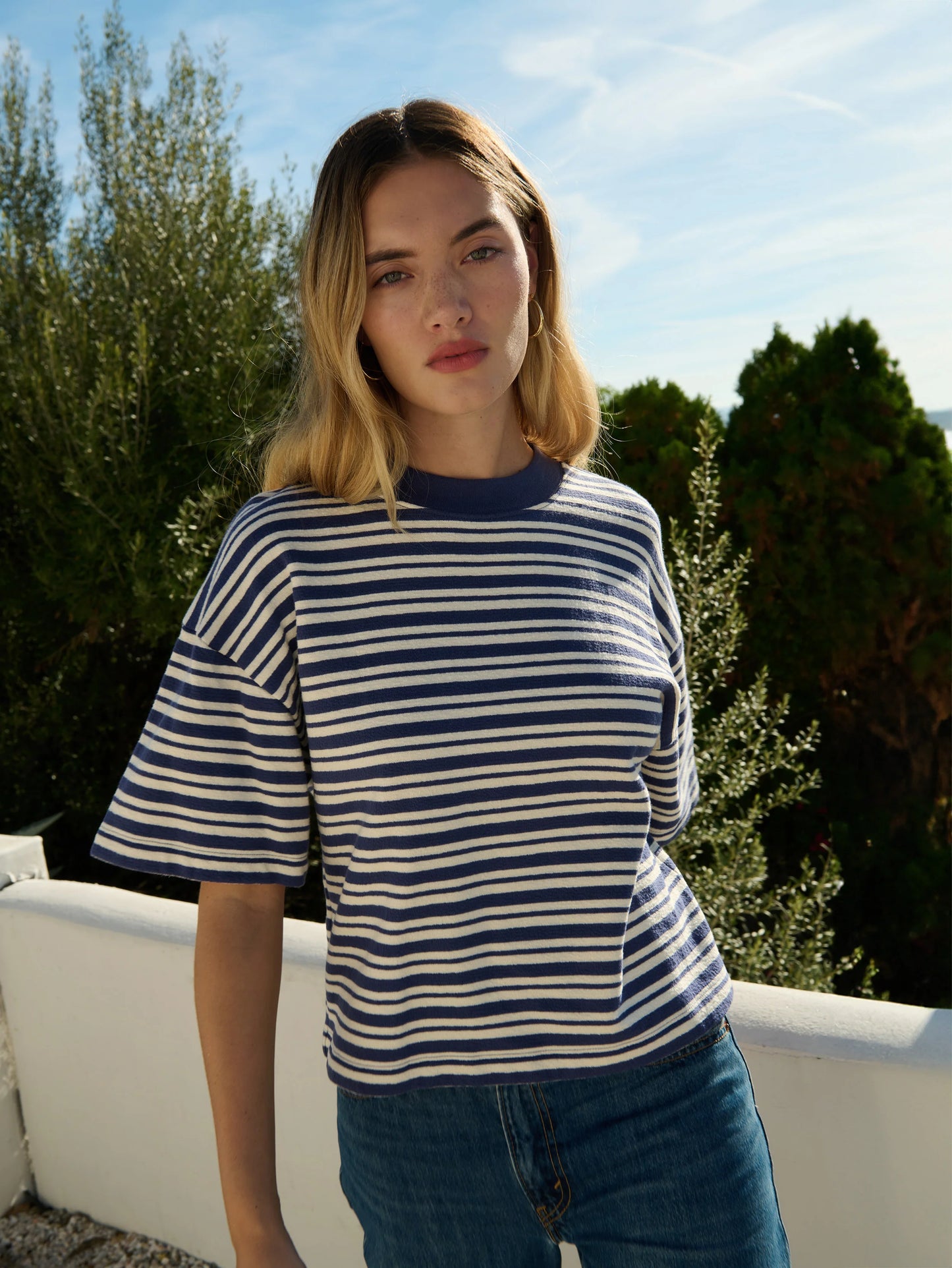 Gio Sweatshirt in Tossed Stripe