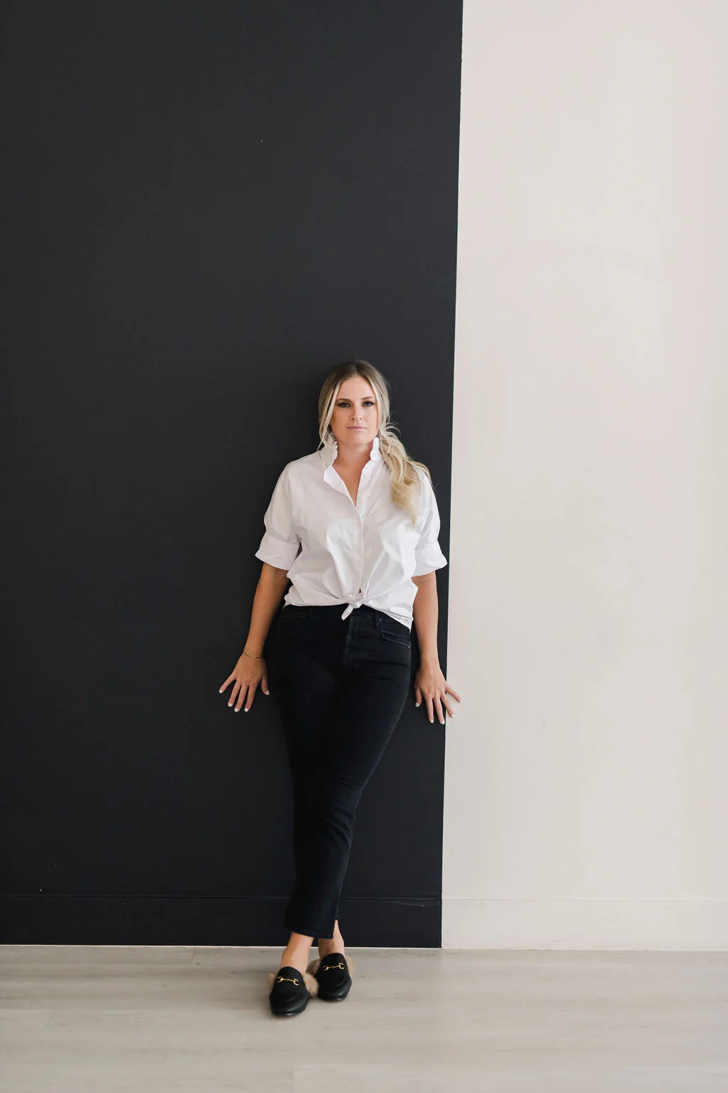 The Short Sleeve Ruffle Shirt