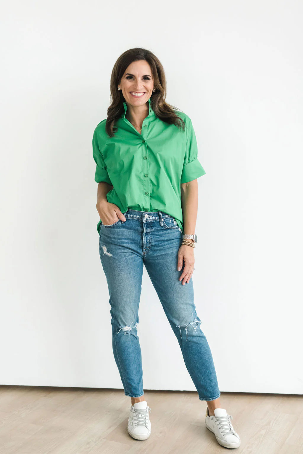 The Short Sleeve Ruffle Shirt