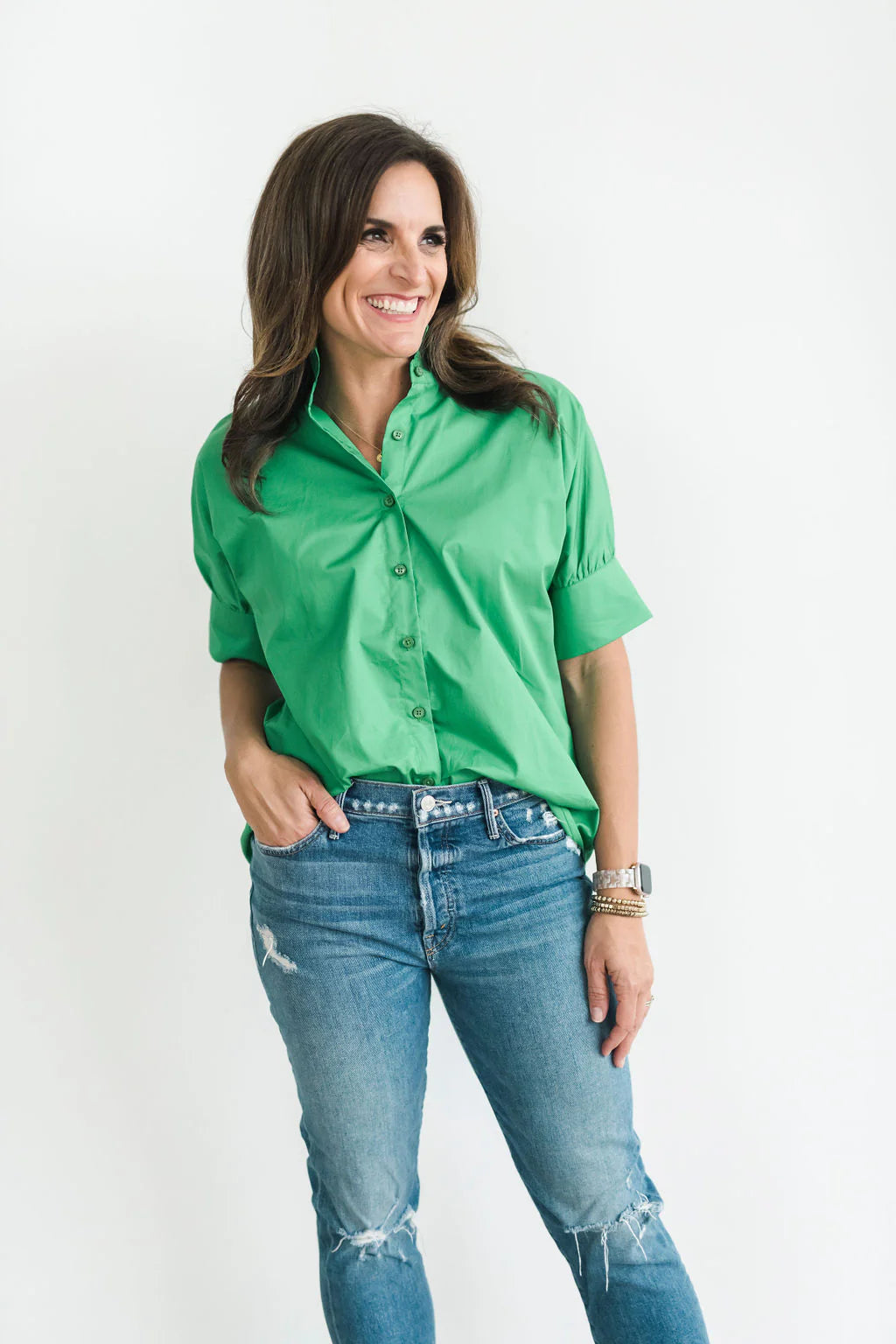 The Short Sleeve Ruffle Shirt