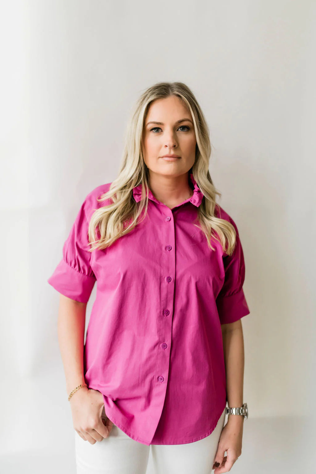 The Short Sleeve Ruffle Shirt