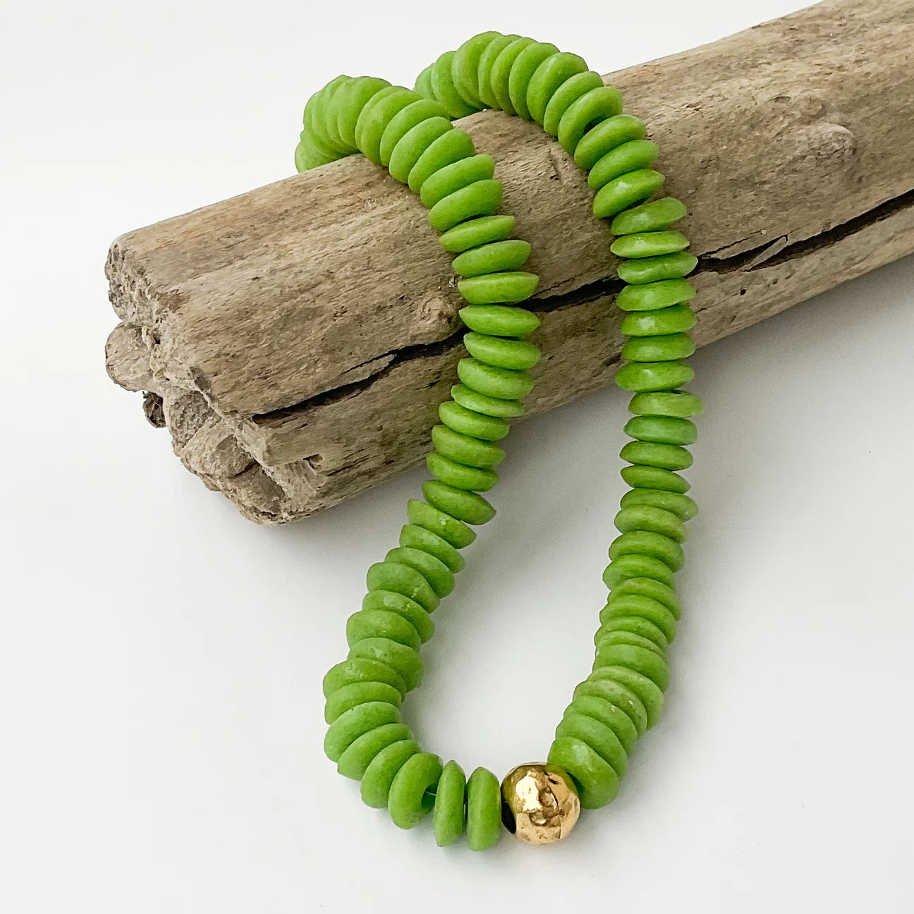 Heishi Clay Choker w/ Hammered Ball