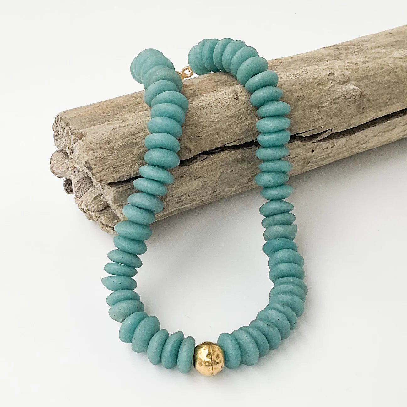 Heishi Clay Choker w/ Hammered Ball