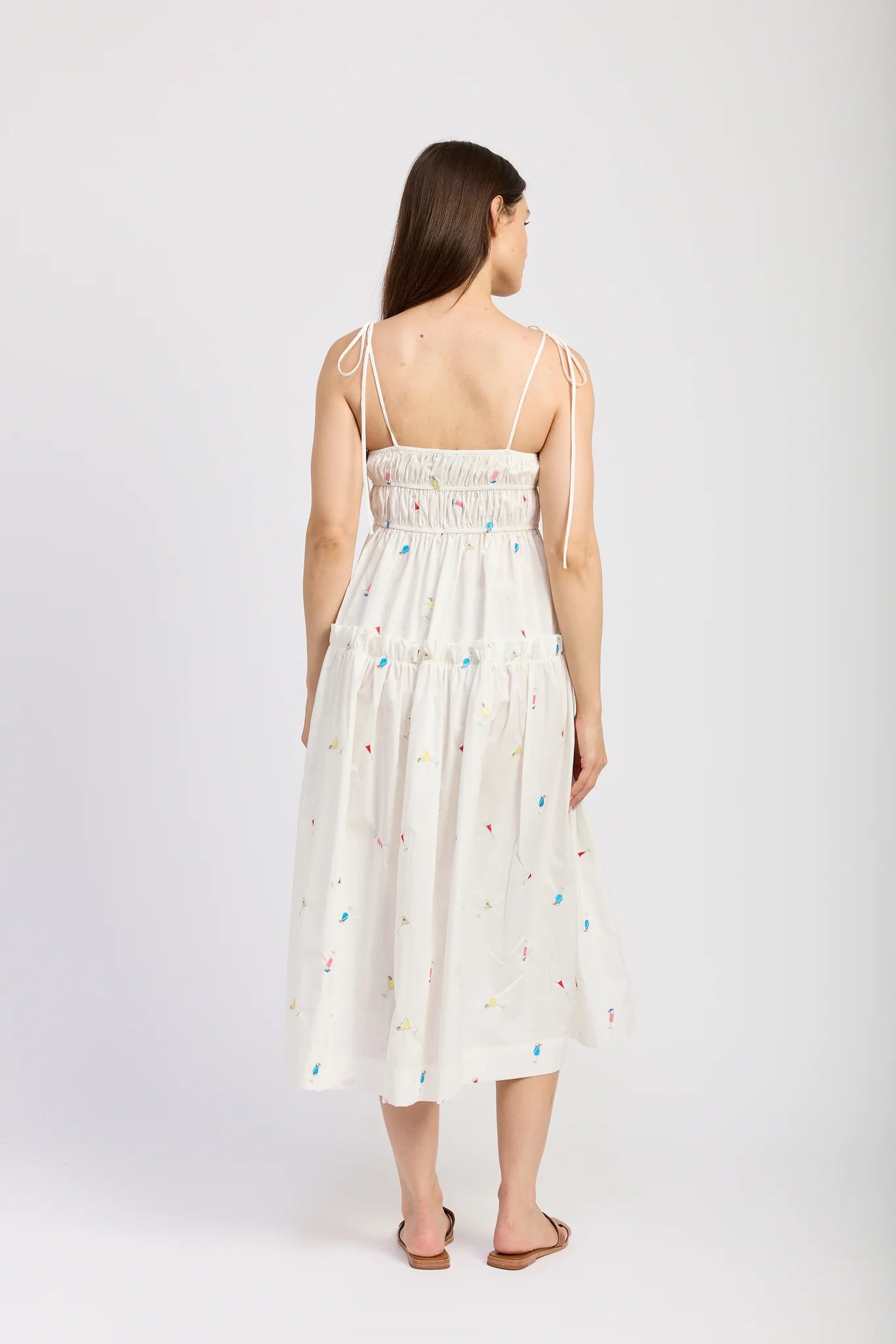 Nellie Midi Dress in White Cocktails