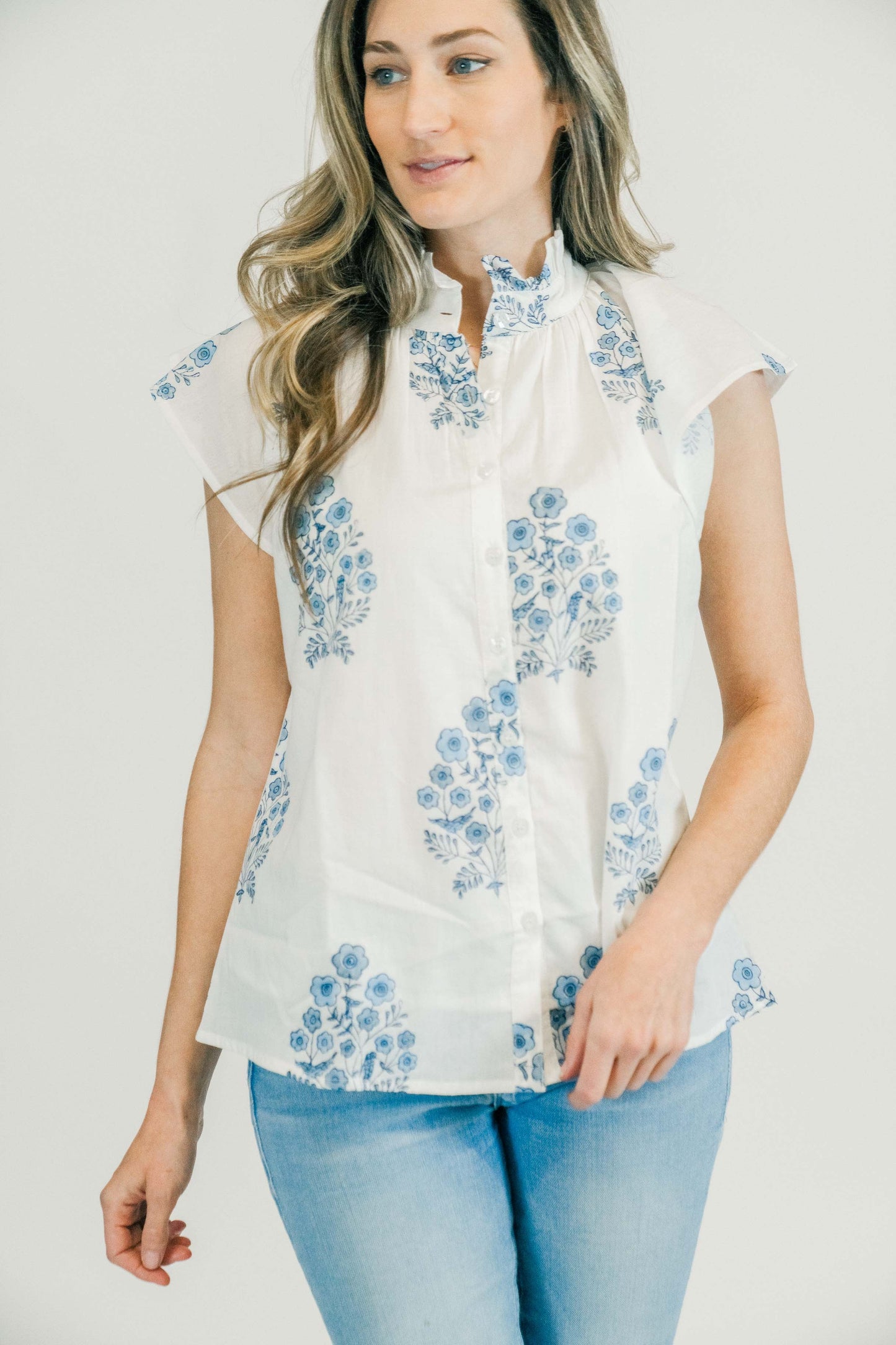 Bays Blouse in Topaz