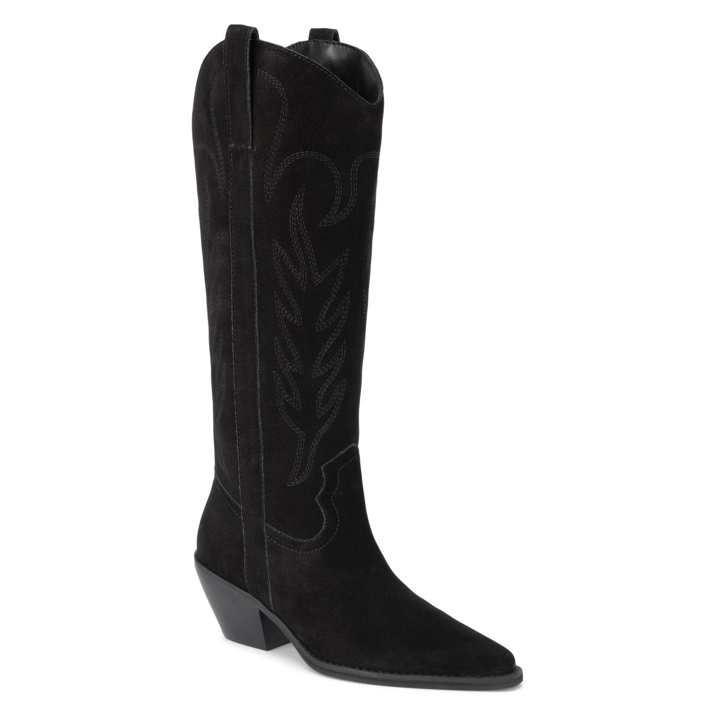Agency Knee High Boot in Ebony Suede