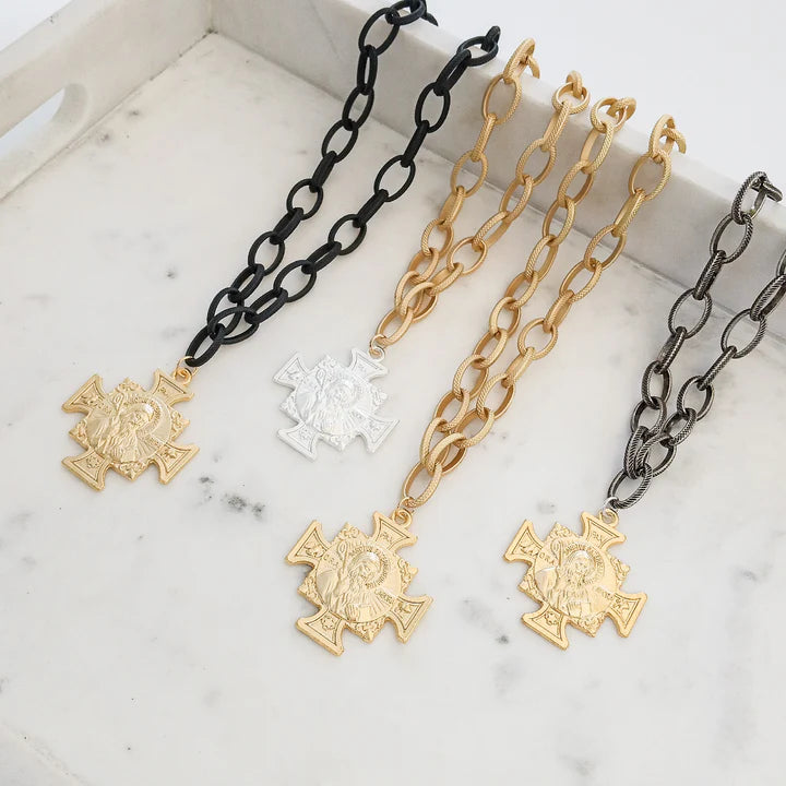 Etched Chain w/ St Ben