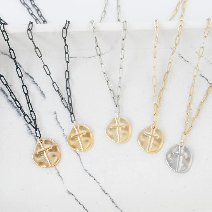 Paperclip Chain with Cross Coin