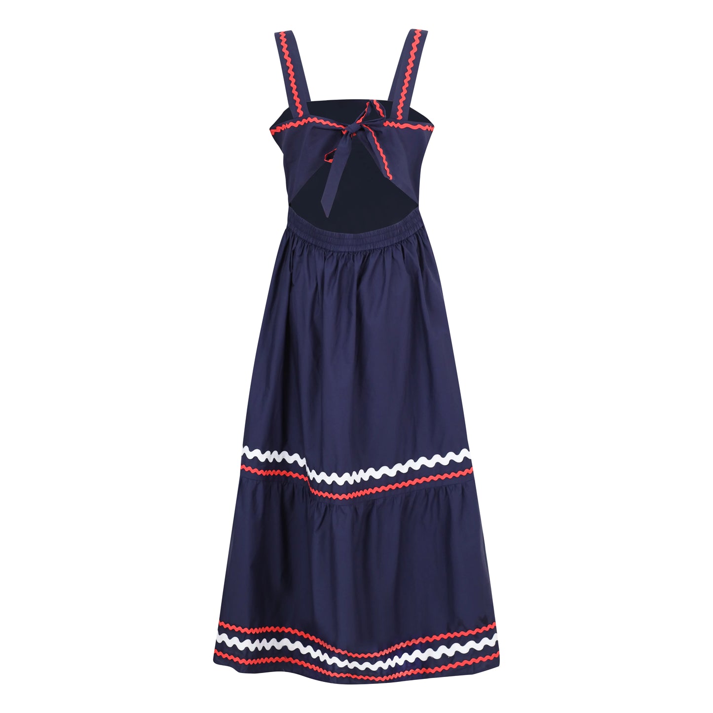 Apron Maxi Dress in Maritime Blue