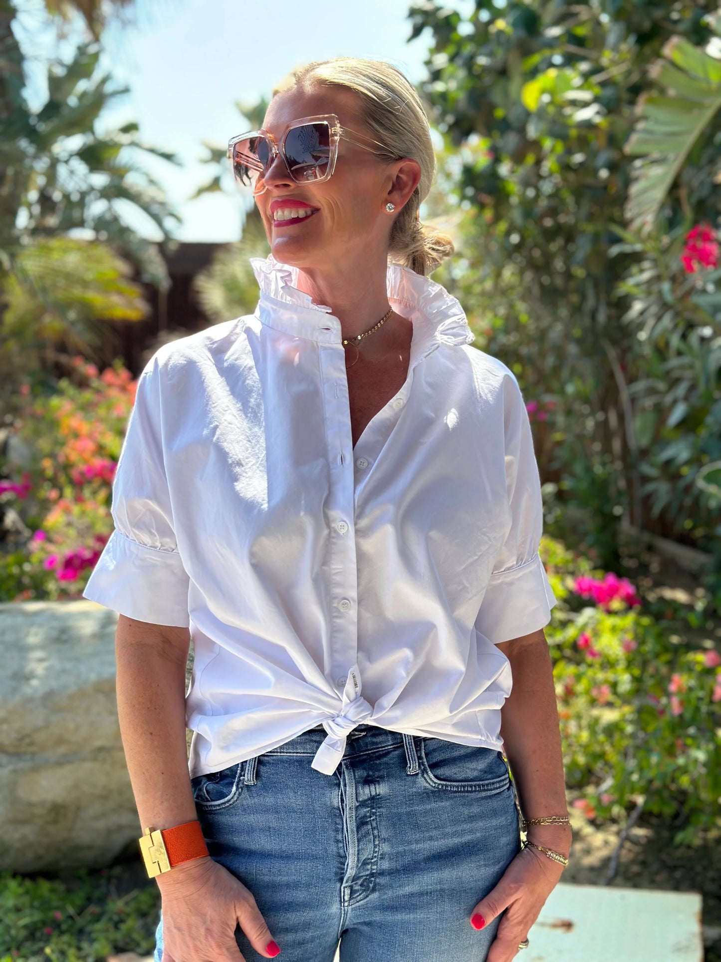 The Short Sleeve Ruffle Shirt