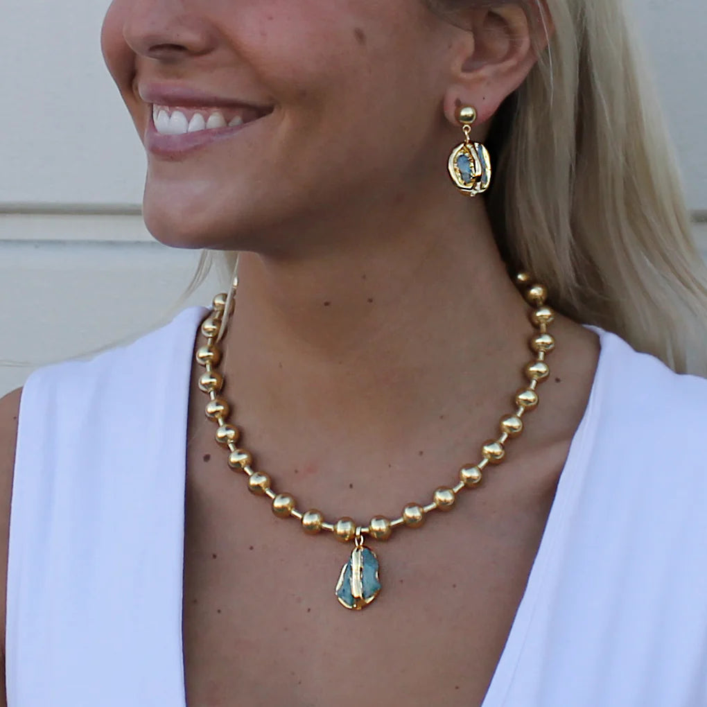 Blizzard Amazonite Stone Necklace