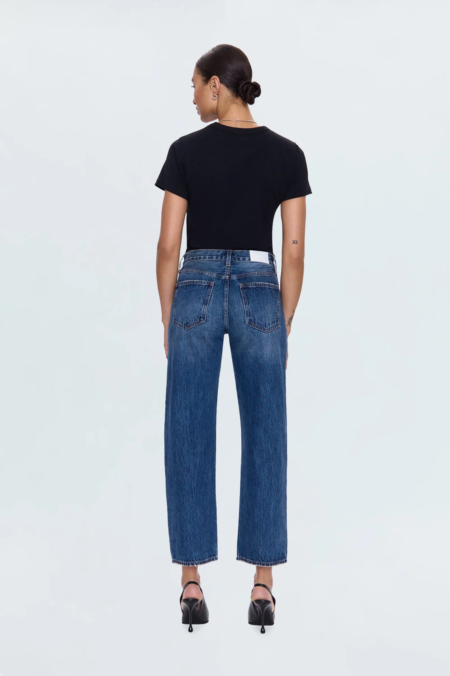Lexi Mid Rise Bowed Straight in Artisan
