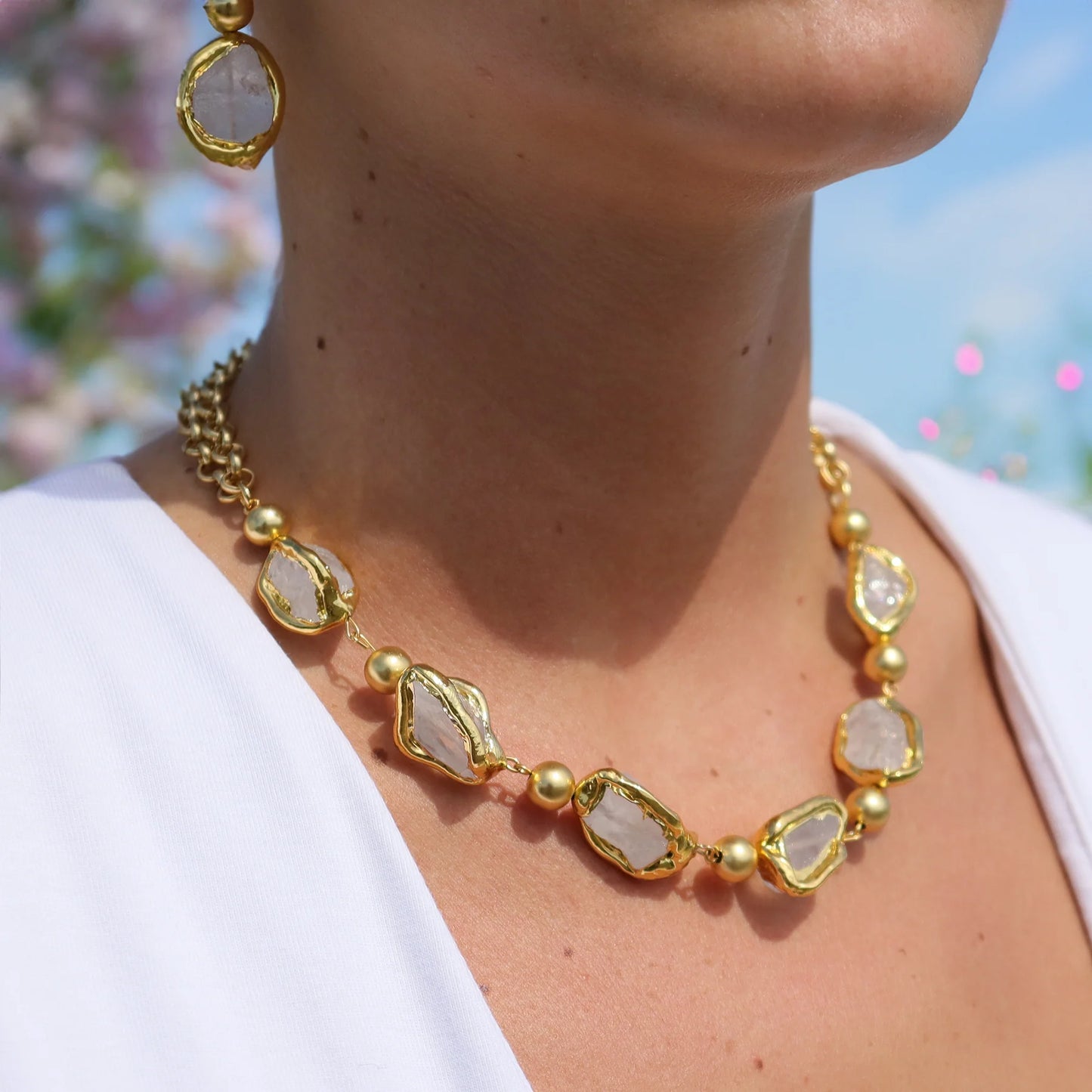 Clear Quartz Collar Necklace