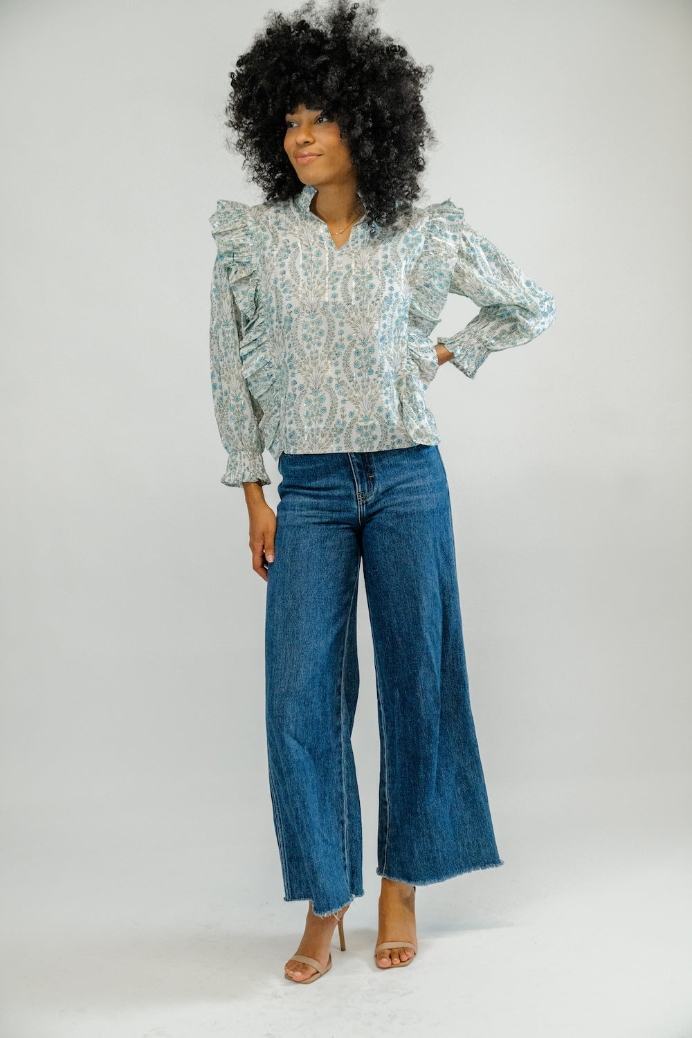 Luna Blouse in Ivy