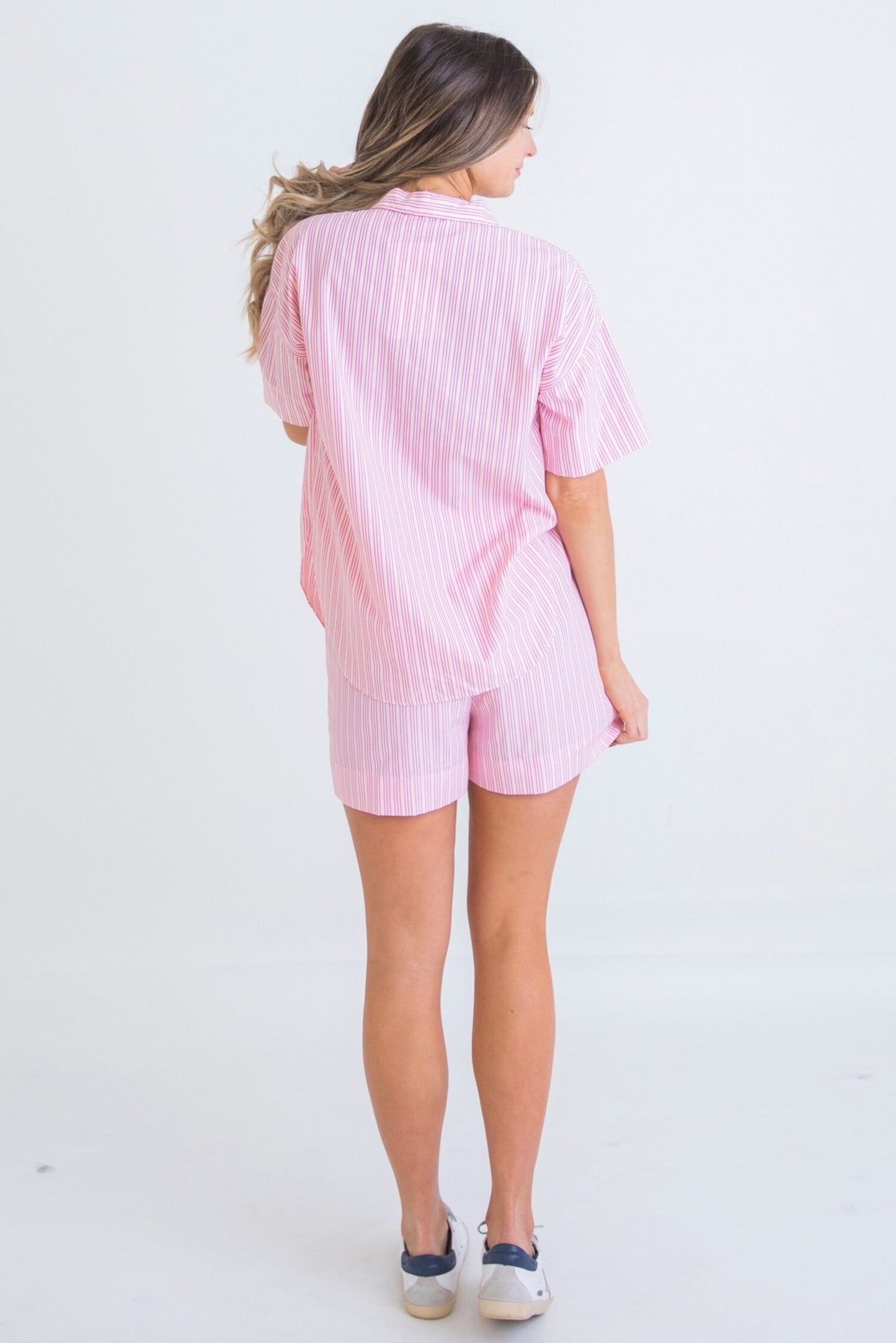 Stripe Poplin Pocket Short