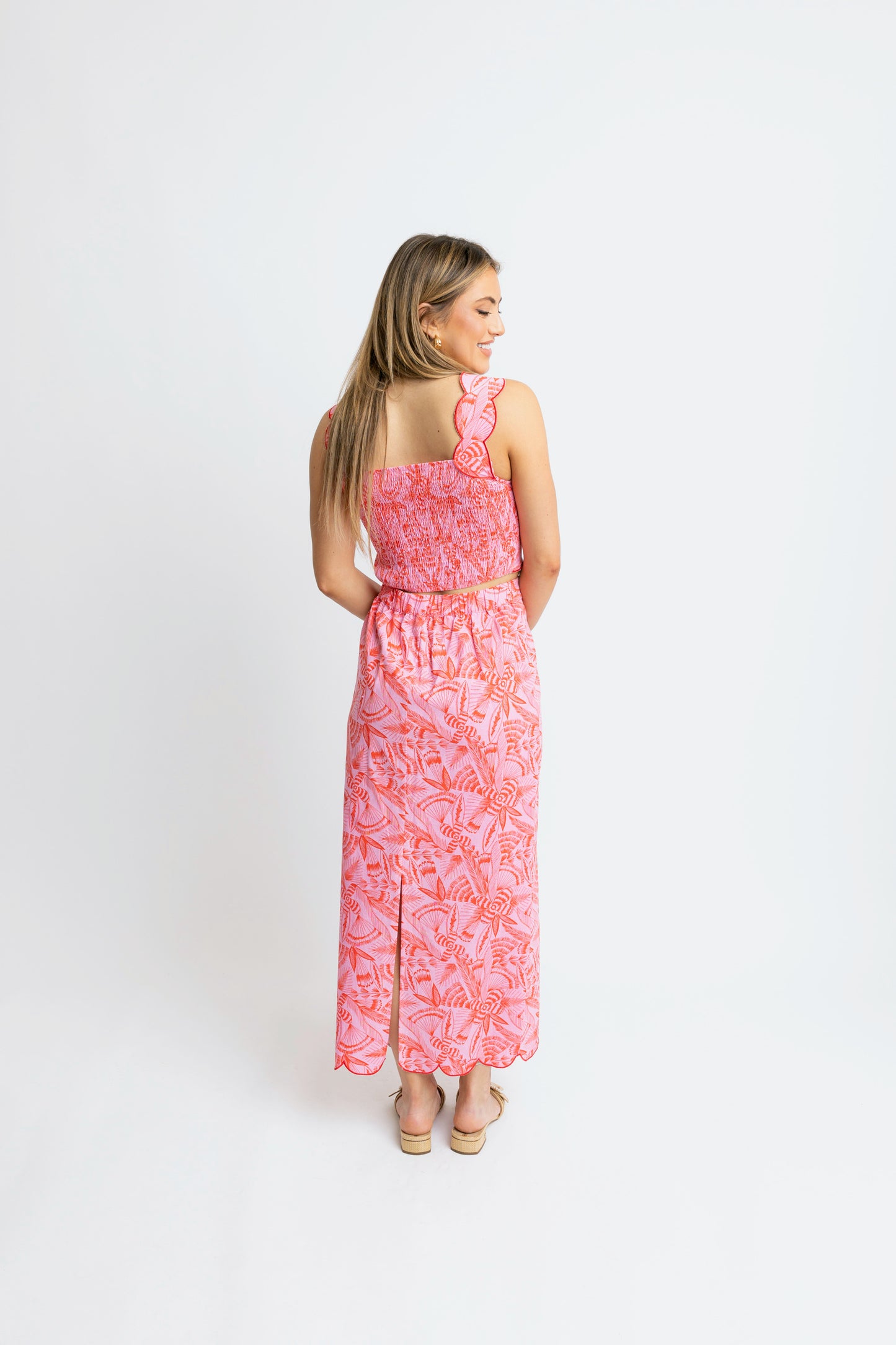Tropical Linen Maxi Skirt