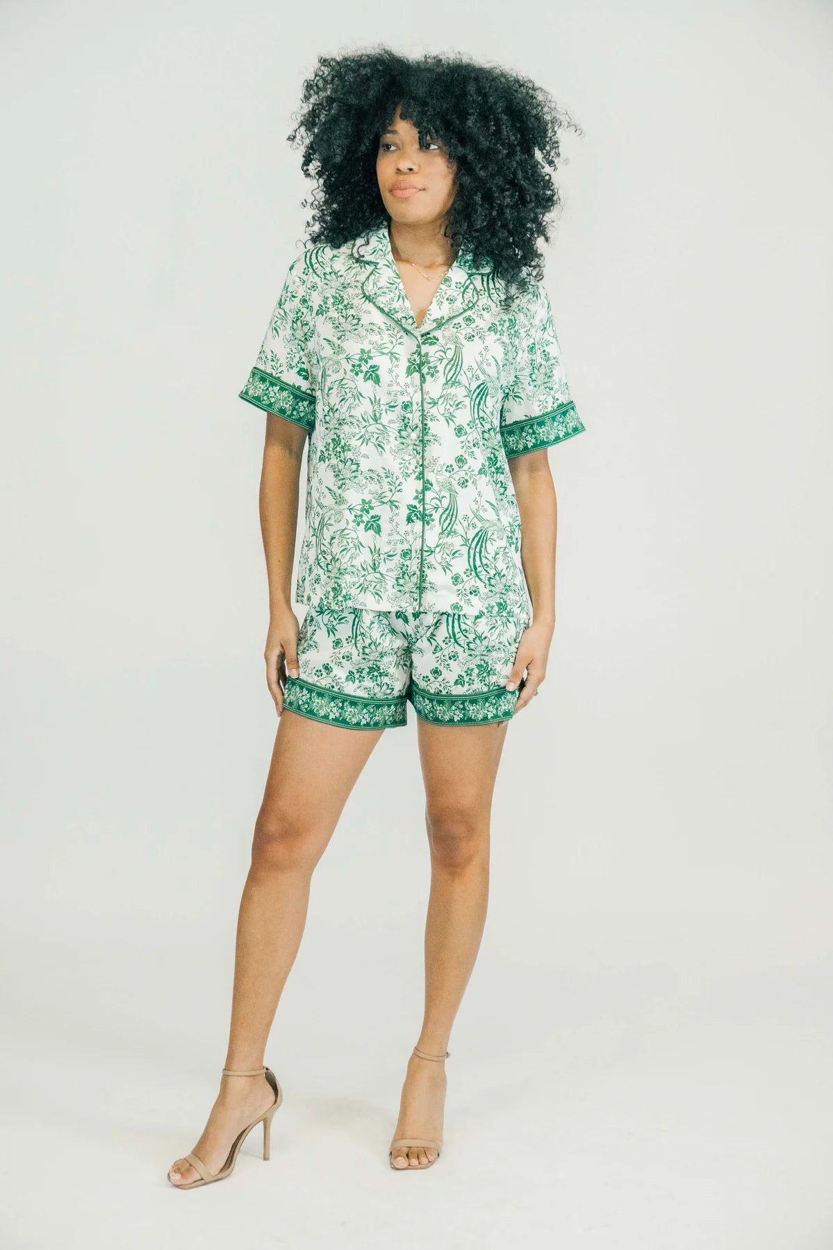 Celine Short PJ Set in Juniper
