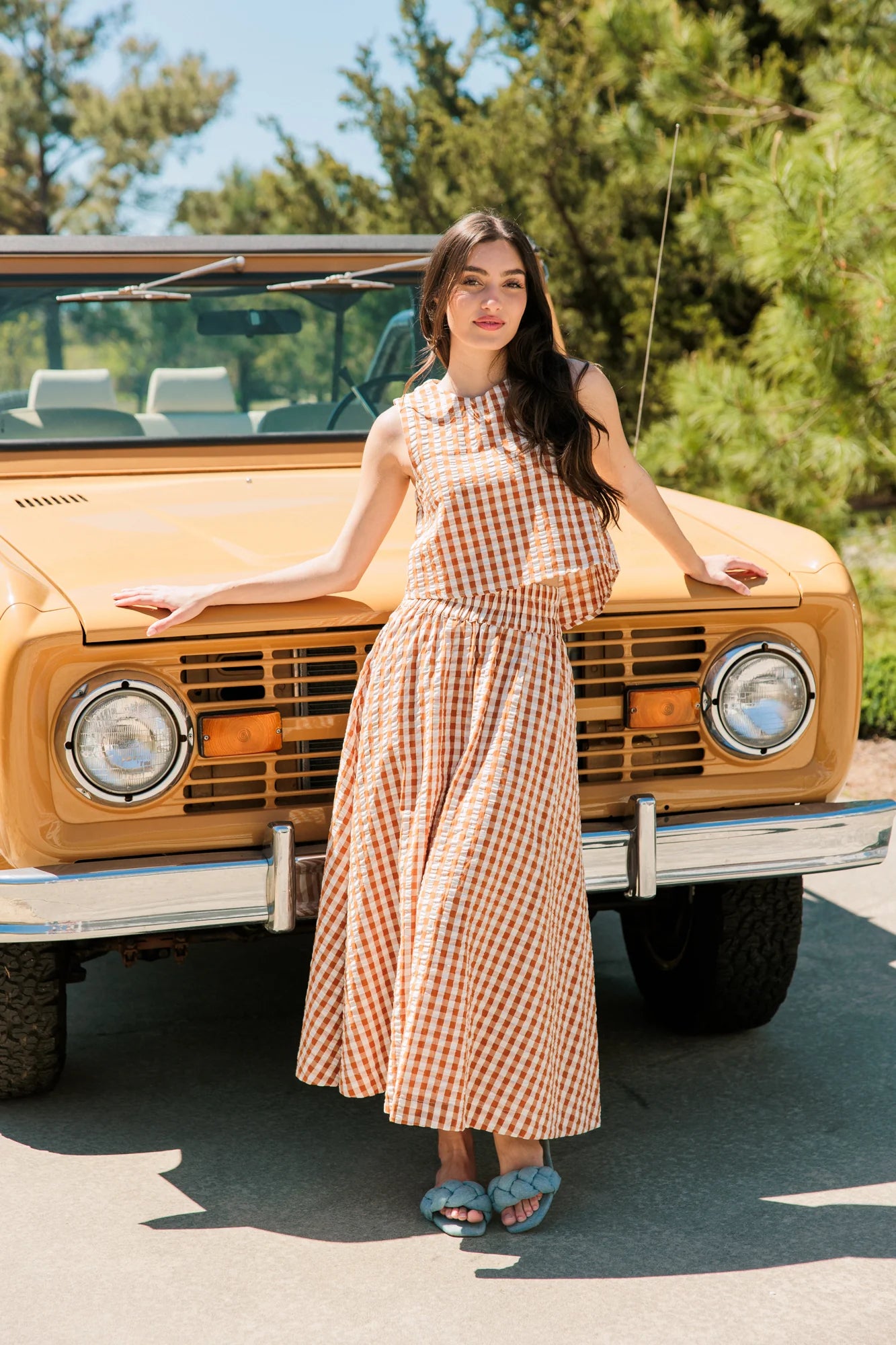 Crop Top in Field Check