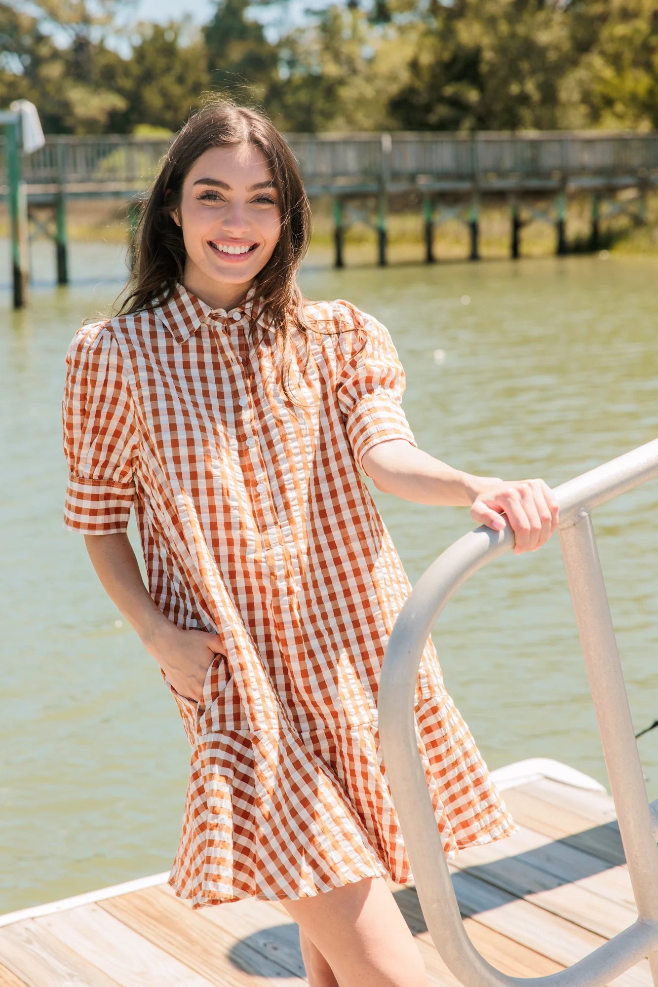 Liv Dress in Field Check